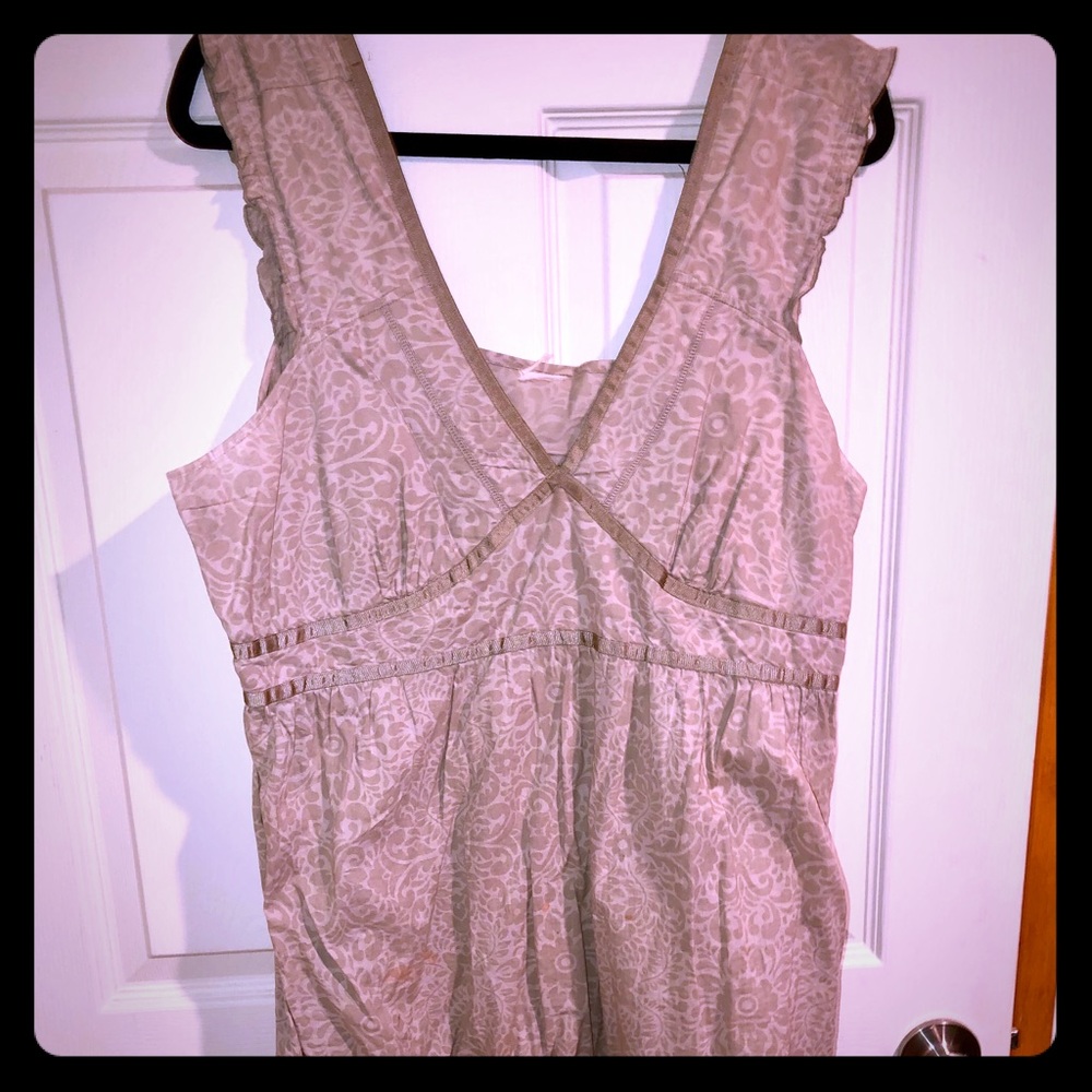 Tan & cream sundress